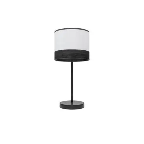 FABRILAMP Lámpara de Mesa Sobremesa Olga 1xe14 Negro/blanco-madera Negra 42x18x18 Cm - Elegante Diseño - 1