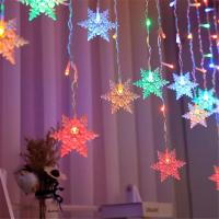Luces De Cadena LED De Encaje De Copos De Nieve Con 8 Modos EU Plug Para Decoración Interior Y Exterior De Navidad Fiesta De Boda - details 7