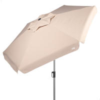 AKTIVE Sombrilla hexagonal jardín, 220 cm, Color marfil o antracita, Protección UV50, Mástil acero, Tubo Ø28/32 mm, Chimenea ventilación, Inclinable y regulable en altura, Tejido poliéster, Sombrilla grande jardín, Sombrillas grandes - details 0