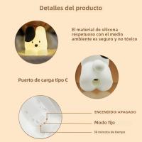 Luz Nocturna De Gato De Silicona Lindo Dimmer Recargable Para Decoración De Habitación De Niños Luz Táctil Sin Cable Para Dormitorio Infantil - details 13