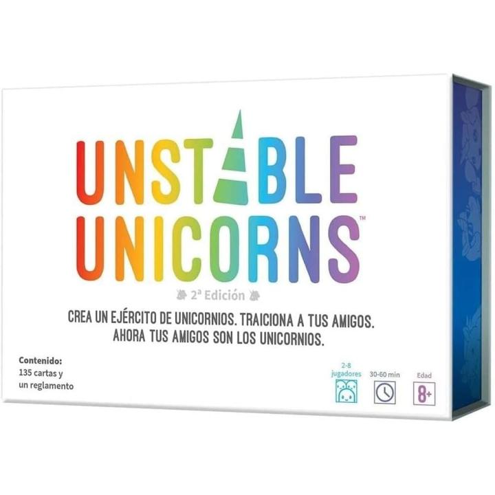 TeeTurtle Unstable Unicorns Juego de Cartas de Estrategia para Adultos y Niños A Partir de 8 Años De 2 a 8 Jugadores 45 Minutos por Partida Español (Asmodee TEEUU01ES)