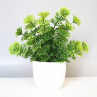 1PCS Decoración De Escritorio Con Plantas Artificiales Paisaje Bonsái Para Oficina Hogar Estante De Mesa Accesorios De Fiesta De Boda PVC - details 10