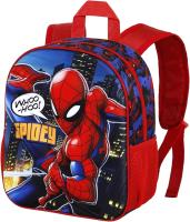 Mochila 3D Pequeña Mighty Spiderman Marvel Color Azul y Rojo. Tamaño 31x26x11cm. KARACTERMANIA - details 0