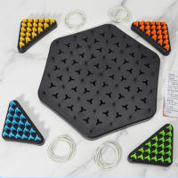 Juego De Tablero Territorio Captura Divertido Juego De Cadena Triangulo Geometría Ajedrez Puzzle Interacción Familiar Juguete Para Desarrollar Pensamiento Y Cooperación 2-4 Jugadores - details 8
