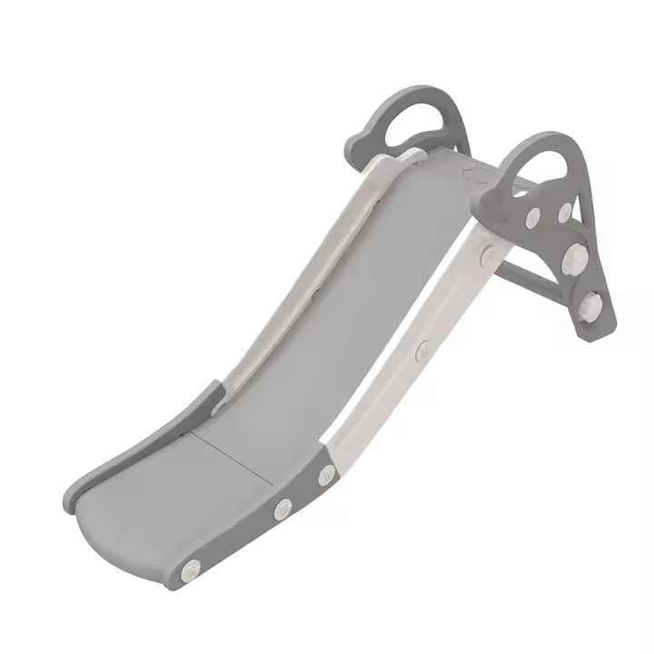 Devessport Tobogán Infantil Kohala BabyDelfín para Niños de 18-36 Meses con 2 Escalones Antideslizantes 30kg Carga Gris y Blanco para Interior y Exterior - 1