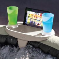 INTEX - Bandeja con soporte para 2 bebidas con luz LED para PureSpa, 45x26x16 cm, funciona con 2 pilas de litio CR2032 incluidas - details 1
