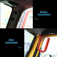 Manijas De Agarre Metálicas Rojas Para Jeep Wrangler TJ Y Unlimited 1997-2006 Accesorios De Coche Estilo Asiento Delantero 2pcs - details 2