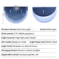 Lámpara Solar LED Para Valla Exterior Impermeable Luz De Pared Para Jardín Camino Terraza Decorativa Blanca Cálida Instalación Auto-contenida Fuente De Energía Solar - details 13