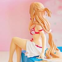 Figura De Colección Anime Sword Art Online AsunaYuuki Sentada Noodle Press Modelo PVC Regalo Juguetes Adornos Para Coche 12CM - details 2