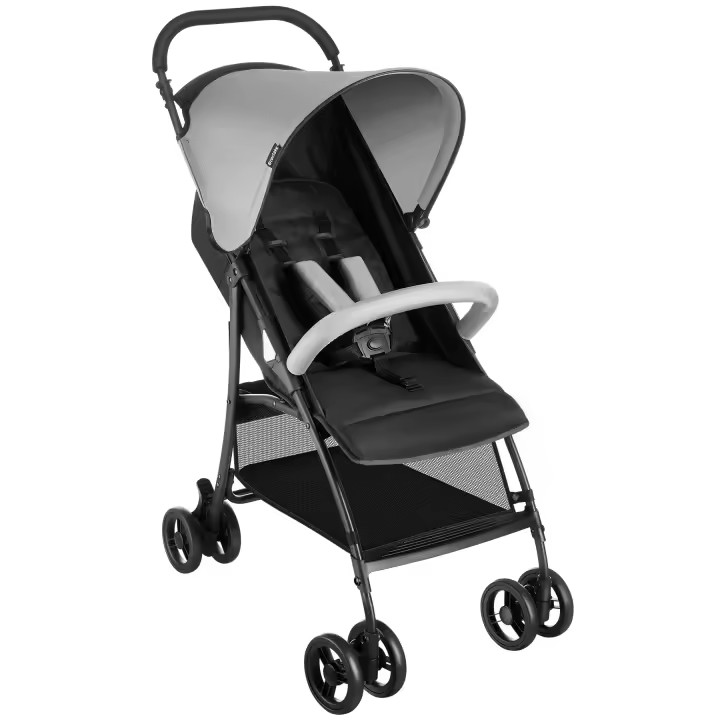 Tectake - Carrito de bebé EMMA plegable, arnés de 5 puntos con freno, Cochecito plegable con capota ajustable para niños de 0 a 36 meses, Arnés de 5 puntos con longitud ajustable y barra de protección para máxima seguridad, Respaldo y reposapiés ajustable - 1