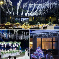 Luces De Cadena De Hielo LED Solar 3.5M Impermeables Para Decoración De Bodas Y Fiestas En Jardín Y Hogar Luces De Navidad Exteriores - details 16
