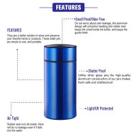 Juego De Almacenamiento Airtight Para Hierbas Y Tabaco Portátil De Metal Resistente Al Agua Y Olores Caja De Almacenamiento Para Fumadores Accesorios De Fumar - details 6