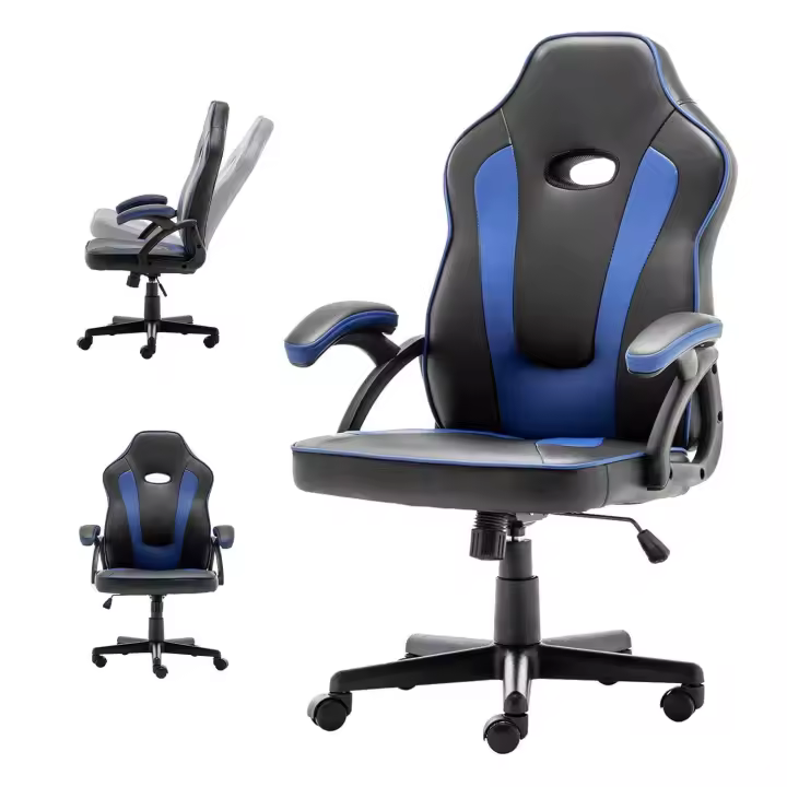 ALLINLIFE Silla gaming 130 kg Capacidad de carga Silla de juego ergonómica, silla Gamer Altura ajustable Reposabrazos，Rango ajustable de altura 100 - 110cm - 1