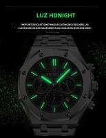 Reloj De Pulsera De Lujo Para Hombre BINBOND Calidad Superior Acero Inoxidable Resistente Al Agua Con Luminiscencia Fecha Casual - details 8