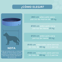 PawHut Piscina Plegable para Perros Ø140x30 cm Bañera para Mascotas Gatos de PVC Antideslizante Resistente al Desgaste Adecuado para Interior y Exterior - details 3