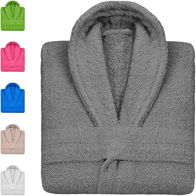 DECASATEXTIL - Albornoz Unisex – Albornoz de Ducha para Mujer y Hombre -Calidad Premium- Algodón – 450gr – Rizo Americano - Bolsillos y Cinturón - Bata de Baño- Spa en casa - 1