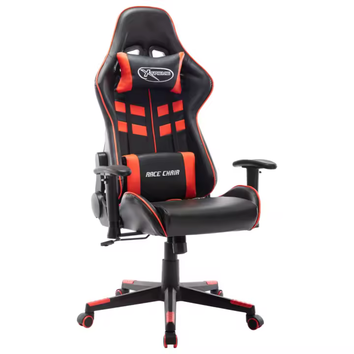 vidaXL Silla de gaming de cuero sintético en color Negro y verde/Negro y blanco/Negro y azul y más | cómodas modernas ergonómicas para comedor cocina salón hogar - 1