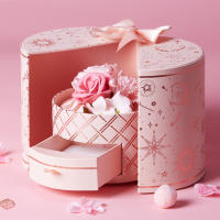 Gift de San Valentín, Caja de Rosa sin Conservación de collar, Gift De Rosa de Flor Eterna, Novia, mujer, madre, Caja de embalaje de regalos de cumpleaños - details 3