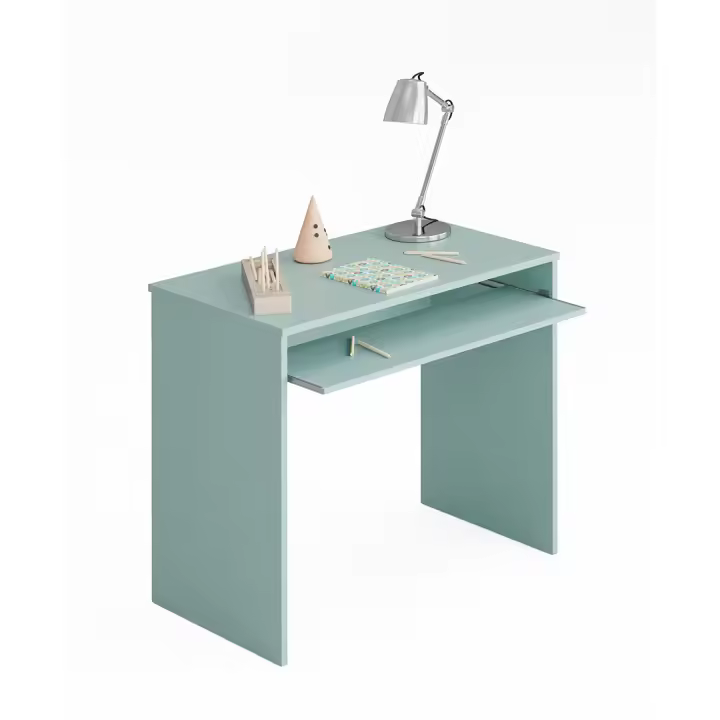 MESA ESCRITORIO CON BANDEJA 79x90x54CM VERDE ACQUA - 1