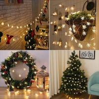 Guirnalda LED De 1M-30M Con Copos De Nieve Para Decoración De Navidad Árbol De Navidad Luces De Fairy Para Fiestas En Casa Accesorios De Noel Navidad 2025 - details 4