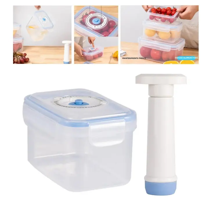 Contenedor De Vaciado Multifuncional Para Cocina Airtight Horno Resistente Al Desbordamiento Contenedor De Alimentos Con Sellado Para Frutas Vegetales Granos Arroz - 1
