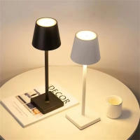 Lámpara De Mesa Recargable USB Con 3 Niveles De Iluminación Toque LED Para Estudio Oficina Bar Lámpara Nocturna Móvil - details 5