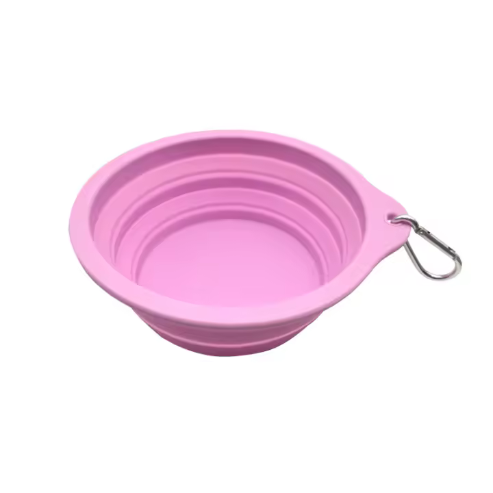 Tazón De Alimentos Para Perros Y Gatos De Silicona Plegable Portátil 650ML Y 350ML Tazón De Agua Para Mascotas Universal - 1