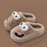 Nuevos Pantuflas De Hombre Invierno Dibujos Animados Divertidos Suela Suave Antideslizante Plataforma Pantuflas De Terciopelo Cálido Para Interiores Casual Algodón Zapatos Para El Hogar - details 6