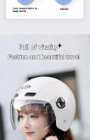 Casco De Motocicleta Eléctrico Para Mujer Con Visera Color Rosa Seguridad Verano Para Vespa Bicicleta Y Moped Casco Abierto - details 3