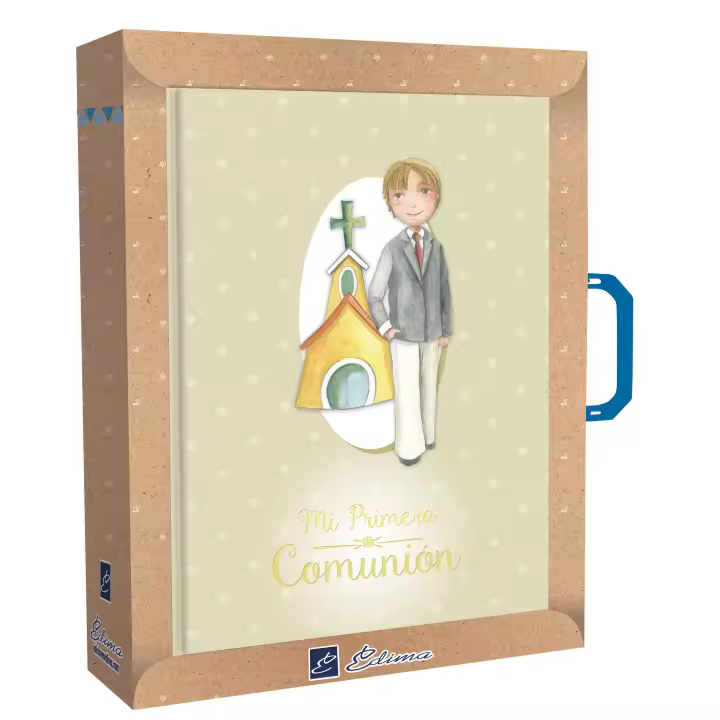 Libro de Comunión Edima niño traje gris + maletín - 1