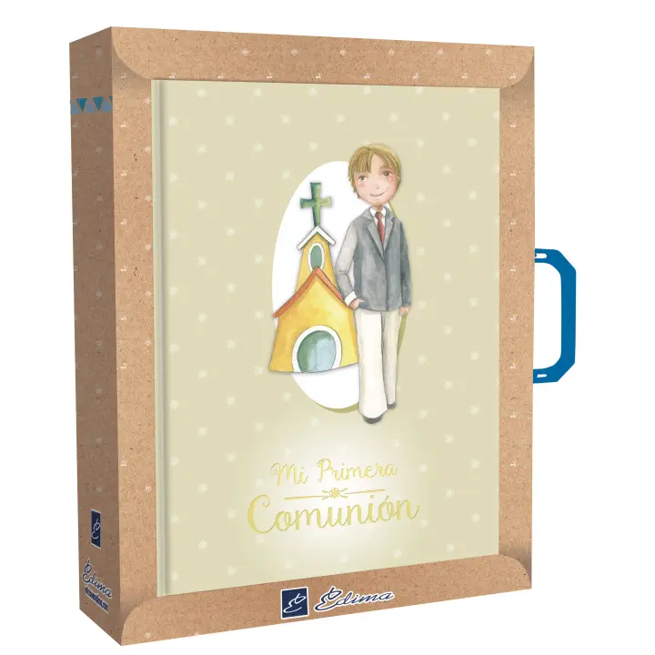 Libro de Comunión Edima niño traje gris + maletín - 1