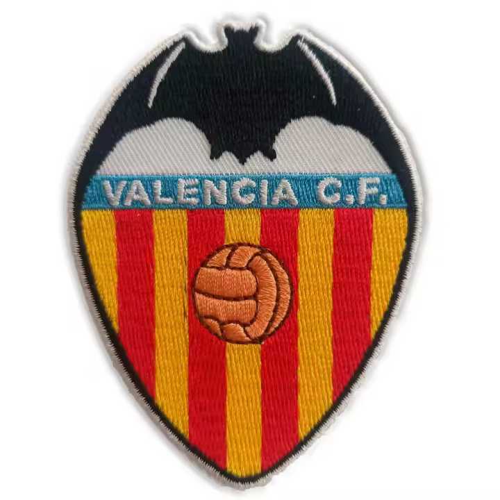 Parches Ropa Fútbol Deportes – Parche Bordado Ropa – Exclusivo Coleccionistas Happy – Valencia C.F. – Escudo – 6,2 x 8,0 cm. - Moda The Happy Patch - 1