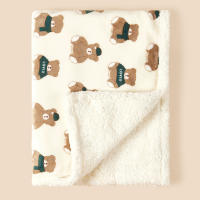 Manta Bebé De Flanela Gruesa Doble Capa Para Otoño Invierno Manta De Piel De Oveja Dobladable Para Cuna Y Carrito De Bebé - details 2