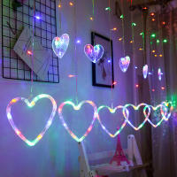 Guirnalda De Luces LED En Forma De Corazón Para Cortina 3.5M 220V/110V Decoración Para Fiesta De San Valentín Dormitorio Navidad Boda - details 8
