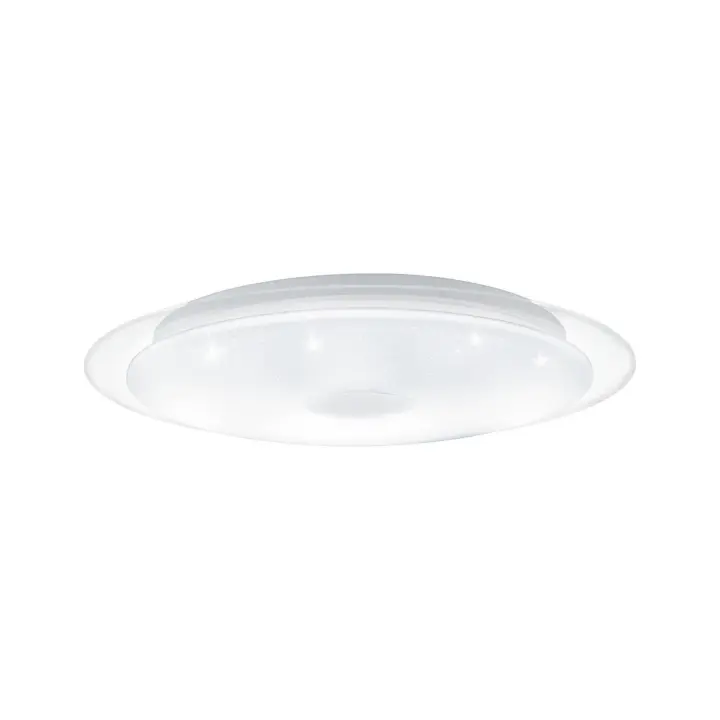 Eglo Lanciano1 Plafón LED redondo efecto cristal Ø56 cm Luz Regulable 3000K, 4000K, 5000K 3300LM 36W Mando incluido - 1