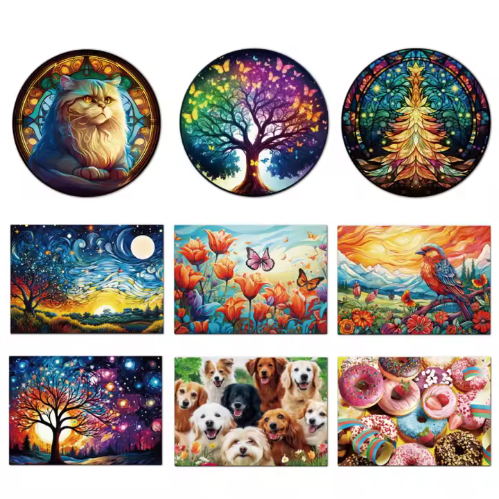 Rompecabezas De 1000 Piezas Con Illusion De Gato Persa Mariposa Y Árbol De La Vida Regalo Festivo Decoración Del Hogar Juego De Tablero Para Adolescentes Y Adultos Unisex - 1