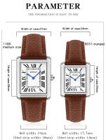 Reloj De Cuarzo SANDA Con Numeros Romanos En Cuero Acero Inoxidable Resistente Al Agua Para Hombres Y Mujeres Estilo Casual - details 7