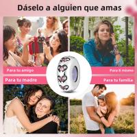 Encanto De Colgante De Árbol De Familia Platinado En Plata Para Pulsera De Bangle Y Collar DIY Regalo Con Doble Vuelo Aéreo - details 71