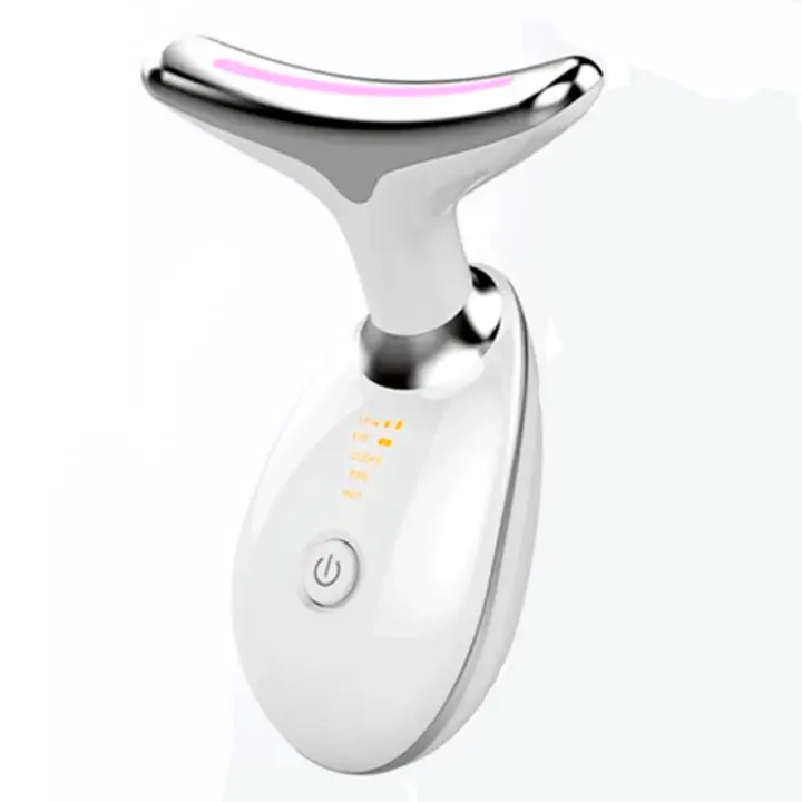 PROUTHS Masajeador Cara Cuello Antiarrugas Reductor Papada Mujer con Calor Luz LED EMS Lifting para Aclarar Líneas del Cuello - 1