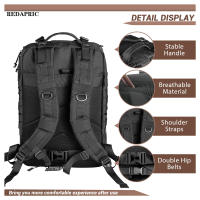 Mochila Táctica 45L Grande 3 Días Assalto Bolsa Molle Para Camping Senderismo Pesca Unisex Nylon Softback - details 2