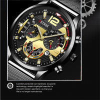 Reloj De Lujo Para Hombre En Malla Dorada Con Cuerda De Cuero Reloj De Cuarzo Negocios Reloj Luminoso Reloj Masculino Relogio Masculino - details 14