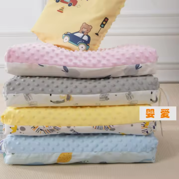 Almohada para niños, almohada cómoda de terciopelo doudou, de 3 a 6 años, almohada para bebé transpirable de algodón completo, especial para jardín de infantes, extraíble y lavable - 1