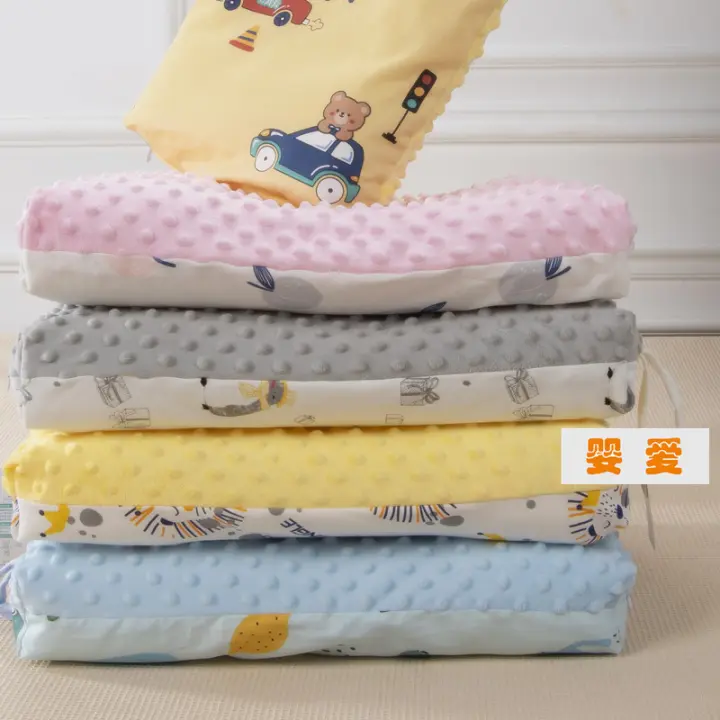 Almohada para niños, almohada cómoda de terciopelo doudou, de 3 a 6 años, almohada para bebé transpirable de algodón completo, especial para jardín de infantes, extraíble y lavable - 1