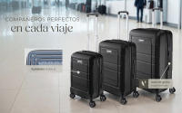 Tectake - Juego de 3 maletas de viaje rígidas BRICE con cerradura TSA, Apilables de 3 piezas para viajes cortos y largos, Carcasas rígidas resistentes a golpes, arañazos y agua, fabricadas en plástico ABS, Mangos telescópicos ajustables  en 3 niveles - details 2