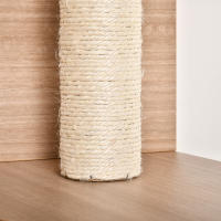 PawHut Estantes de Pared Gatos Escaleras de Tela para Gatos con Plataformas y Postes Rascadores de Sisal Centro de Actividades de Escalada 129x40x31,5 cm Marrón Claro - details 4