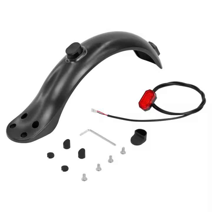 Juego De Guardabarros Para Scooter Eléctrico Con Luz Trasera Accesorios Adecuados Para Scooter Cuatro Agujeros Fijación Con Tornillos - 1