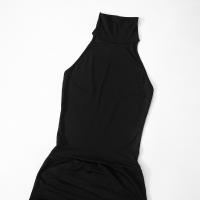 CUTENOVA Vestido Elegante Sin Mangas Para Mujer Verano 2024 Cuello Colgante Espalda Descubierta Cintura Ajustada Pleated Mini - details 5