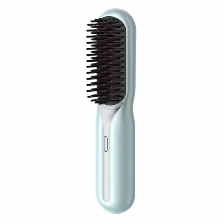 Peine de alisado inalámbrico para el cabello Fácil de llevar Peine de pelo eléctrico Desenredante Regalo de cumpleaños - 1