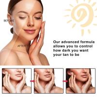 Crema bronceador para Cara y Cuerpo de 200g, Bronceador de Larga duración, bronceador para la piel, Protección solar, loción autobronceadora Natural nutritiva. - details 3