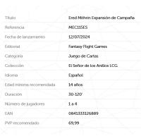 Ered Mithrin Expansión de Campaña Juego de Mesa El señor de los anillos LCG  	Fantasy Flight Games - details 0